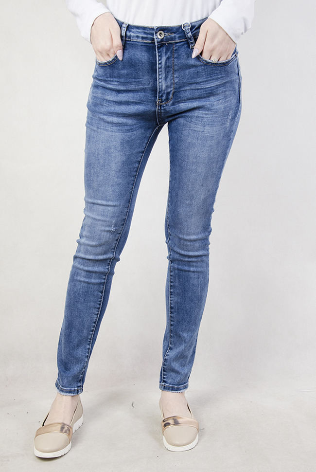 Duże rozmiary (L-XXXXL) Spodnie jeansowe z wysokim stanem