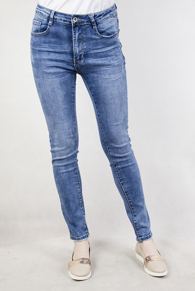 Duże rozmiary (L-XXXXL) Spodnie jeansowe z wysokim stanem